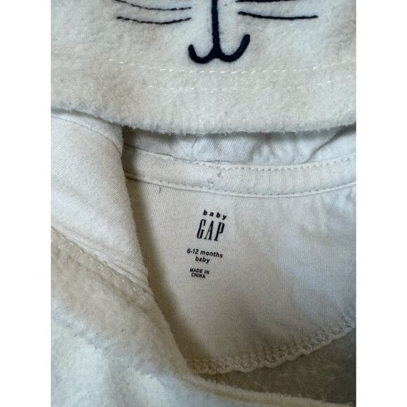 BABY GAP Baby Outerwear/coat/Bunting, 6-12 mos; White & Pink Cat head w/ ears! - Picture 7 of 9